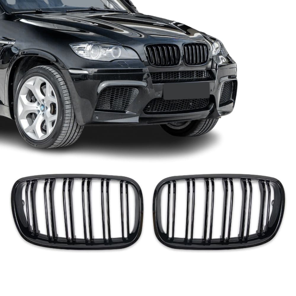 BMW E70 E71 X5 X6, Glossy black M look kidneys – BMWTuning