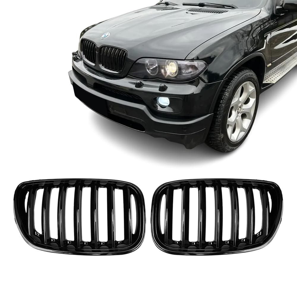 BMW X5 E53 , Single Kiiltävän mustat munuaiset