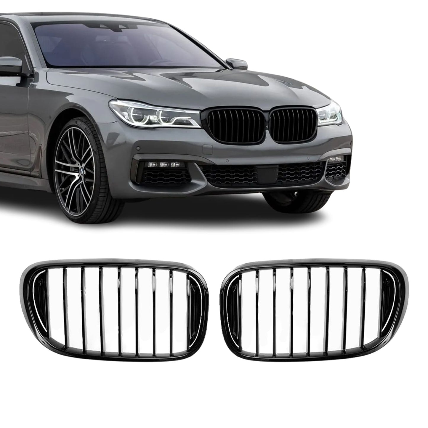 BMW G11 G12, Single kiiltävän mustat munuaiset