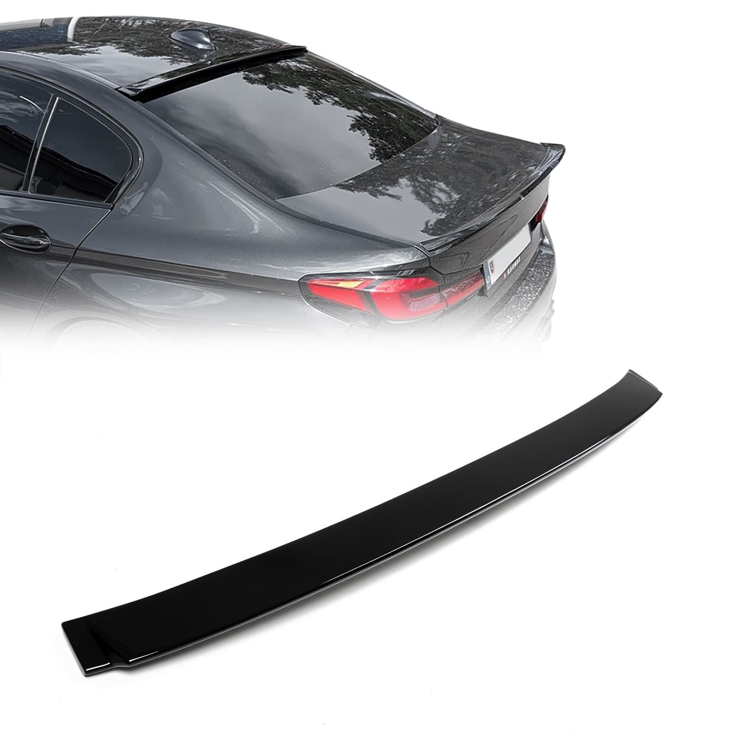 BMW G30 Takalasin spoileri kiltävän
musta