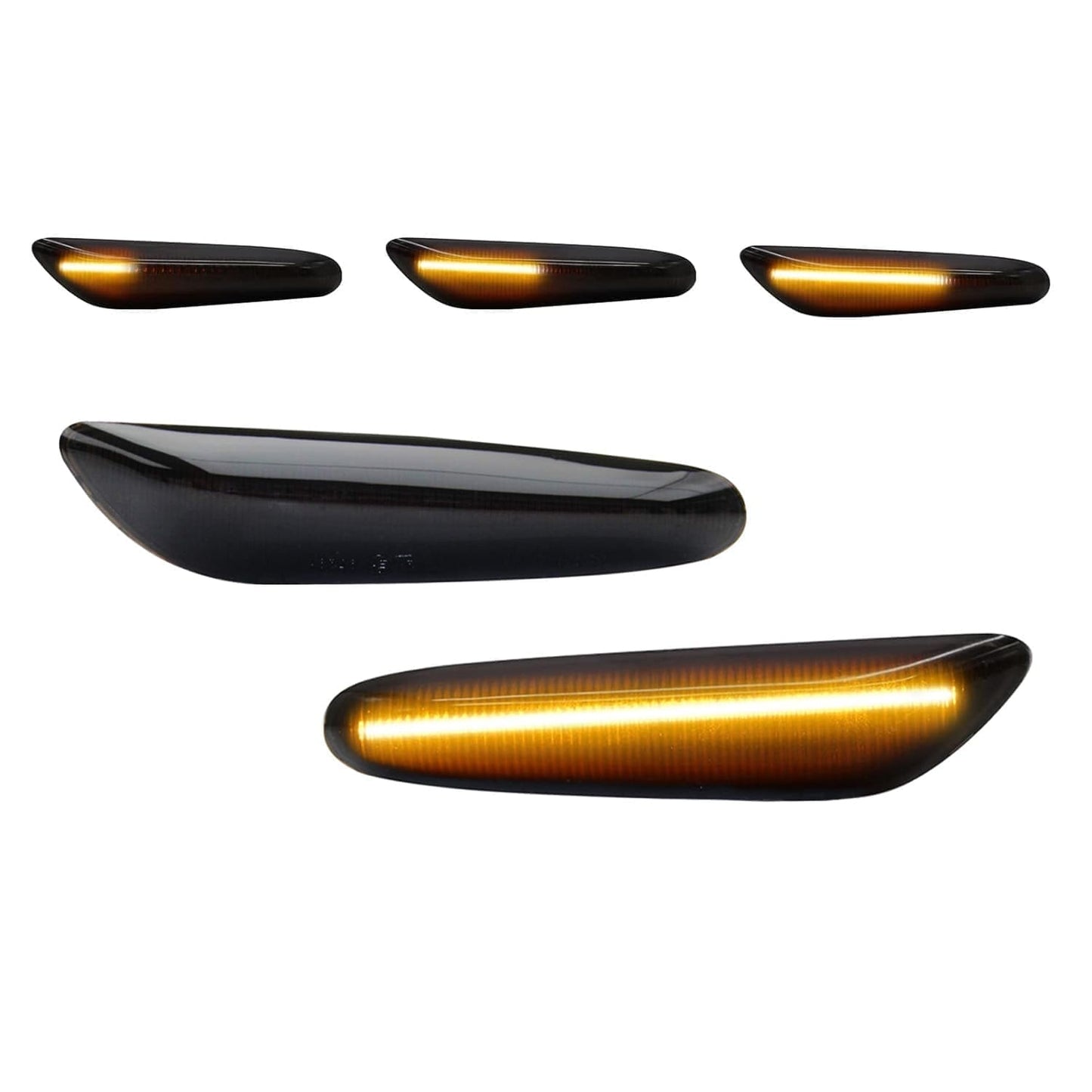 BMW E60/E61, E81/E82, E87/E88, E90/E91, E92/E93, savunharmaat LED sivuvilkut