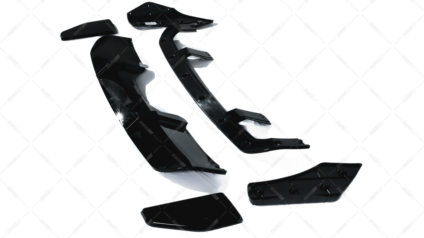 BMW X5 F15 14-18 Aero rear bumper diffuser glossy black