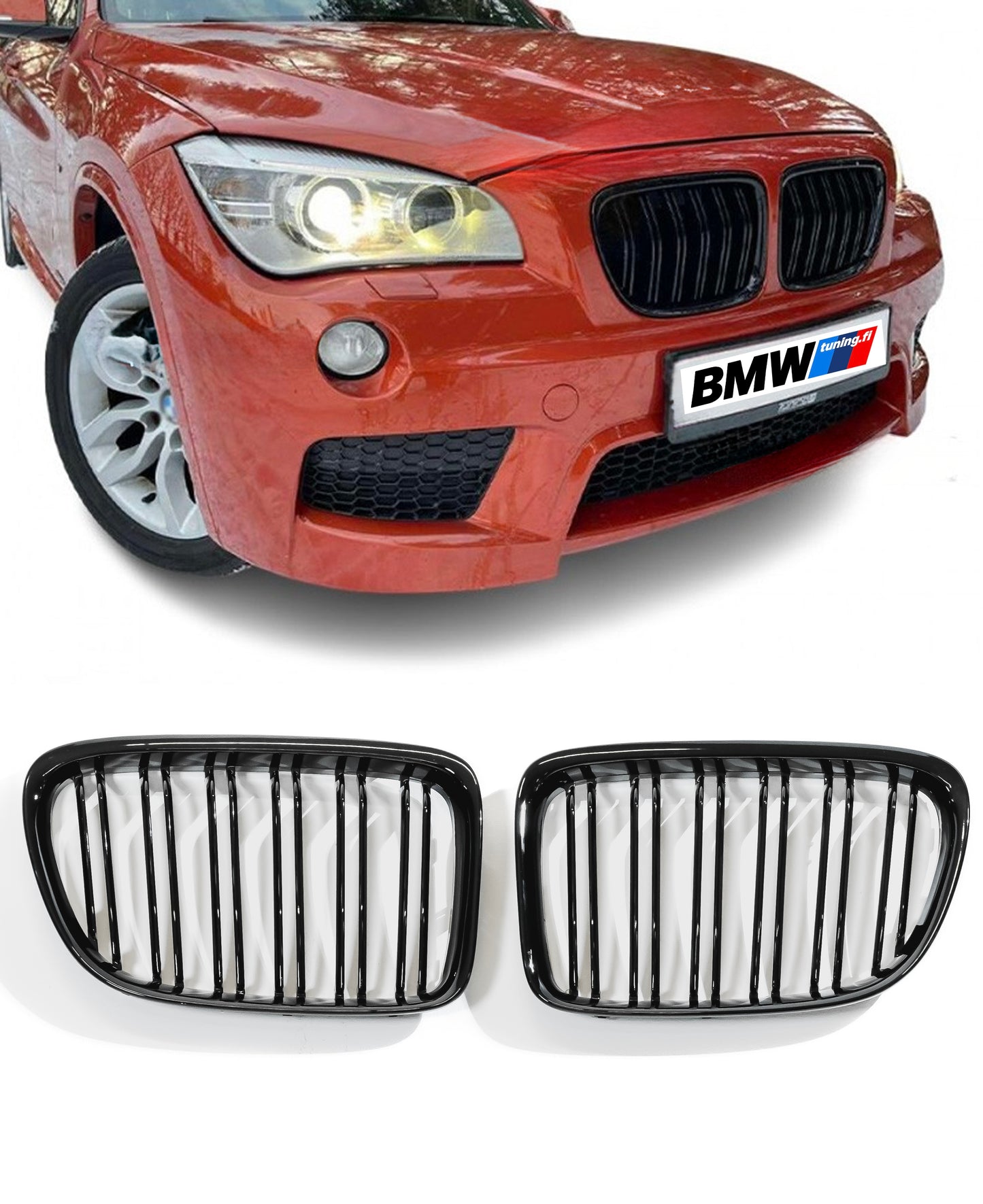 BMW X1 E84, kiiltävän mustat M-Look munuaiset