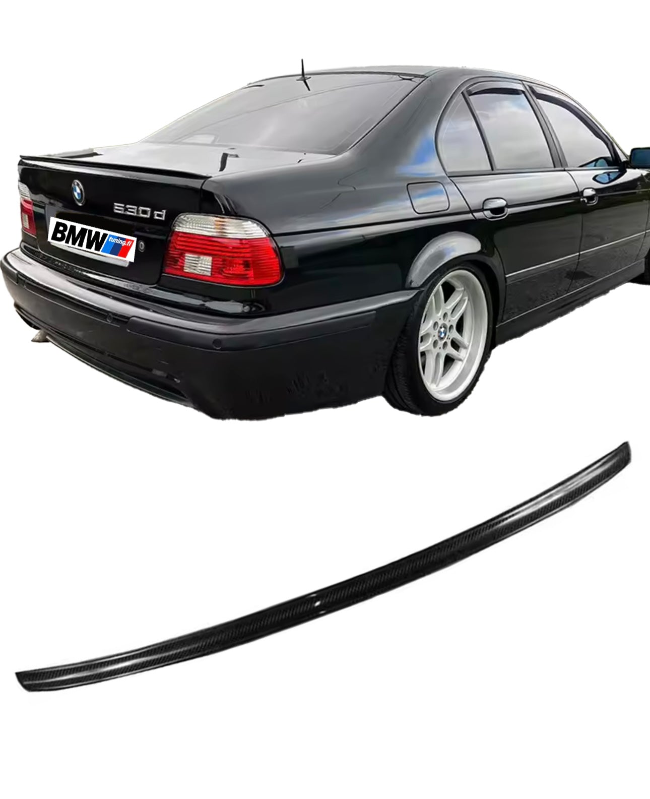 BMW E39 M-performance Takaspoileri kiiltävän musta