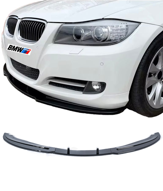 BMW E90 E91 LCI 08-11 Etupuskurin lippa kiiltävän musta vakio puskuriin