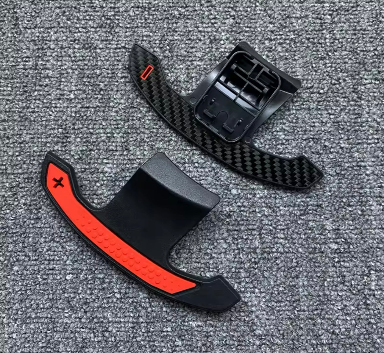 Bmw rattivaihteiden valitsimet hiilikuitu/punainen pari 2kpl