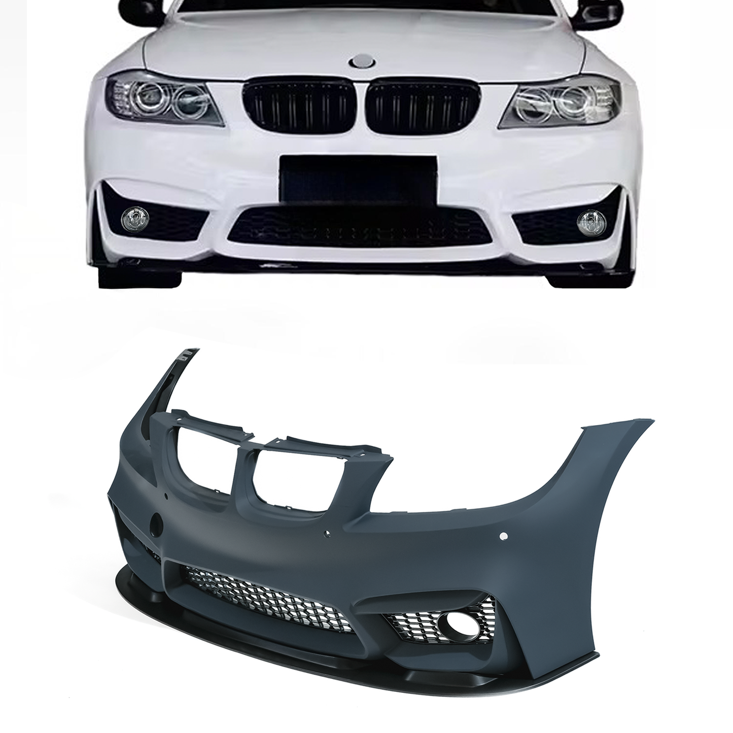 BMW E90 E91 LCI M4-Look etupuskuri. PDC