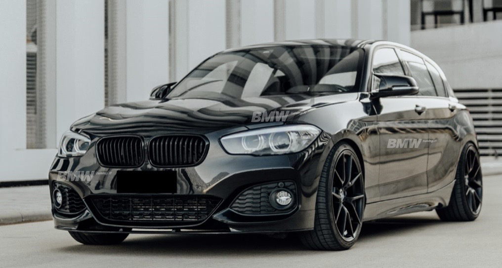BMW F20 F21 LCI, Gloss black M-performance front bumper lip