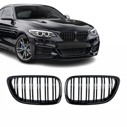 BMW F22 F23, kiiltävän mustat M-Look munuaiset