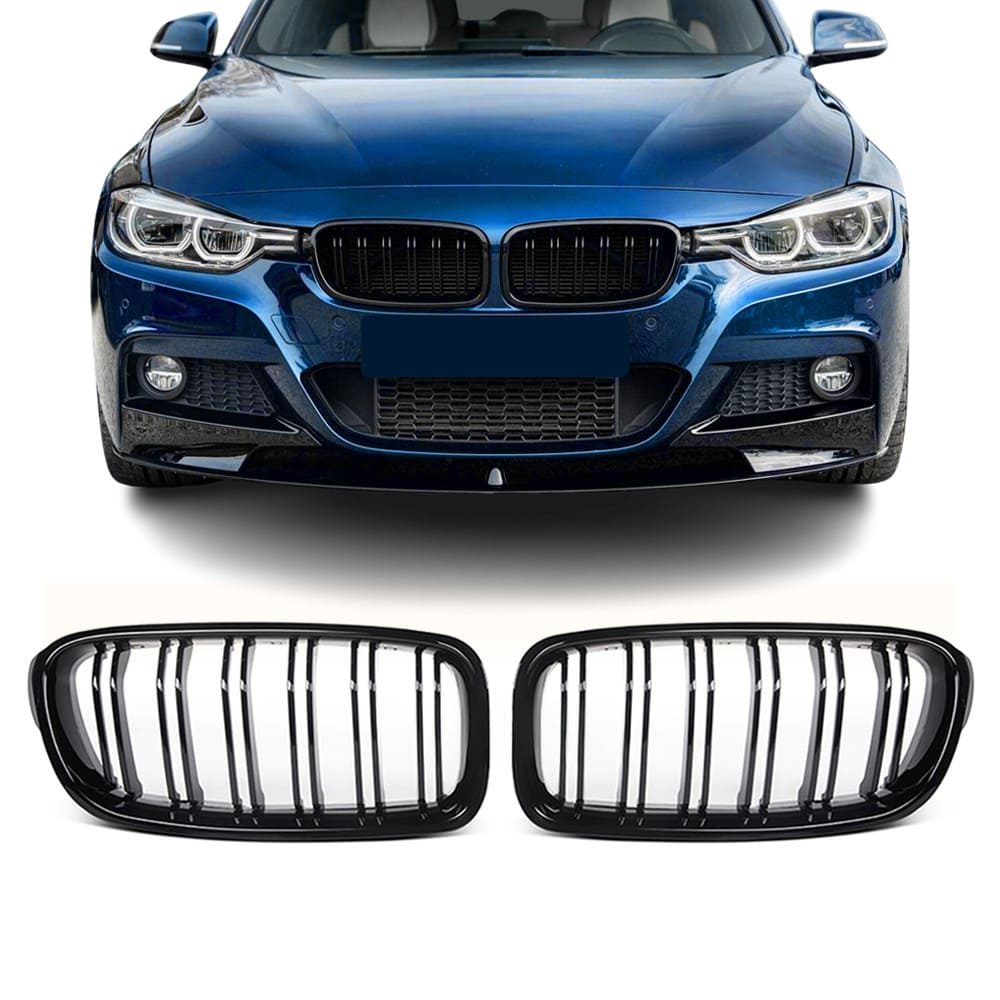 BMW F30 F31, M-look kiiltävän mustat munuaiset