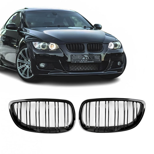 BMW E92 / E93, M-Look kiiltävän mustat munuaiset