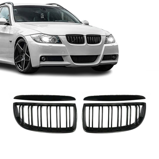 BMW E90 E91 M3-Look kiiltävän mustat munuaiset