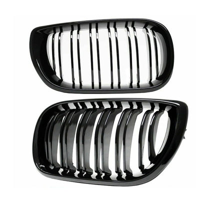 BMW E46, M-look kiiltävän mustat munuaiset