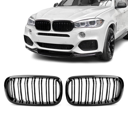 BMW X5 F15 X6 F16, M-Look kiiltävän mustat munuaiset