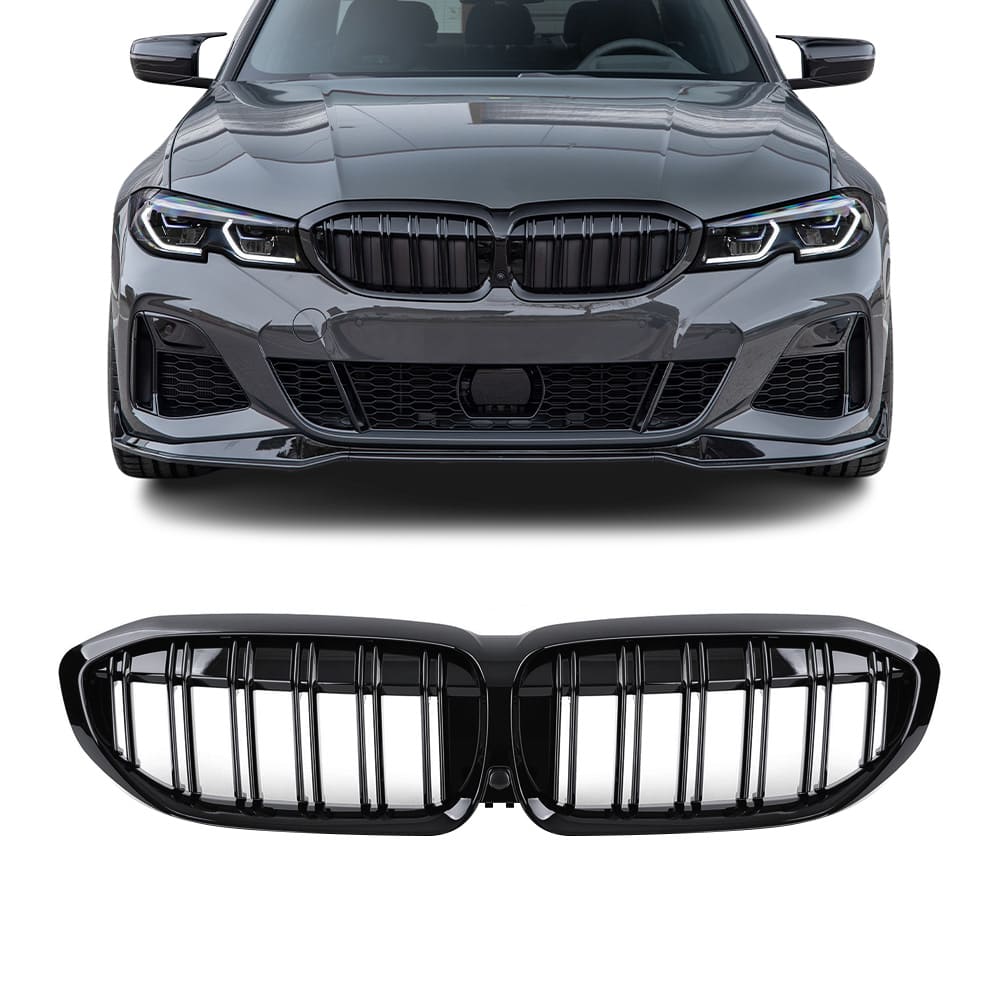 BMW G20 G21 kiiltävän mustat M-look munuaiset