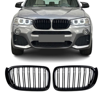 BMW X4 F26 / X3 F25 LCI, M-look glossy black kidneys
