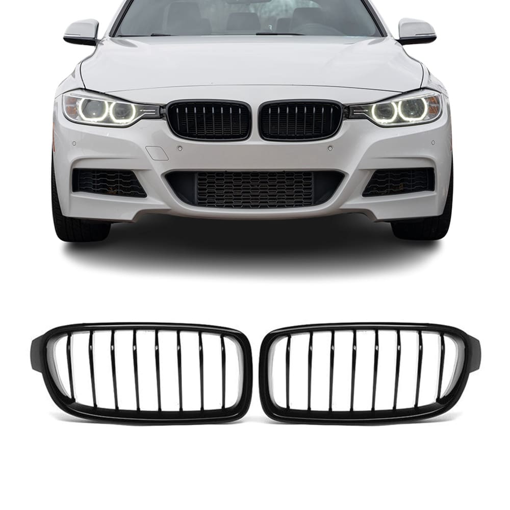 BMW F30 F31, single kiiltävän mustat munuaiset