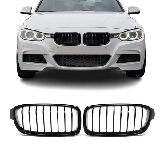 BMW F30 F31, single kiiltävän mustat munuaiset