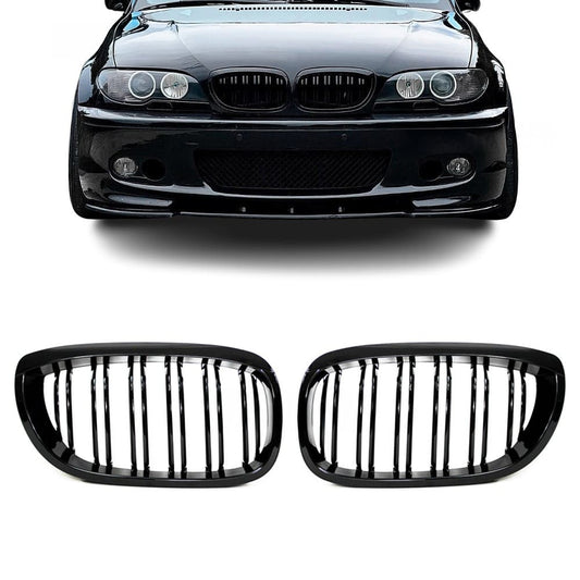 Bmw E46 Coupe/Avo 03-06 M-look kiiltävän mustat munuaiset