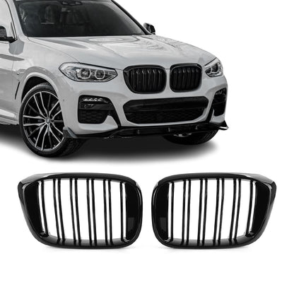BMW G01 X3 , G02 X4, M-look kiiltävän mustat munuaiset
