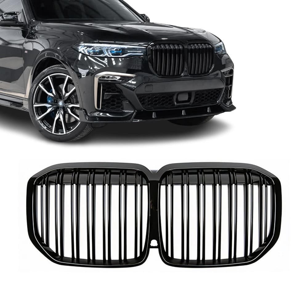 BMW G07 X7, Kiiltävän mustat M-look munuaiset