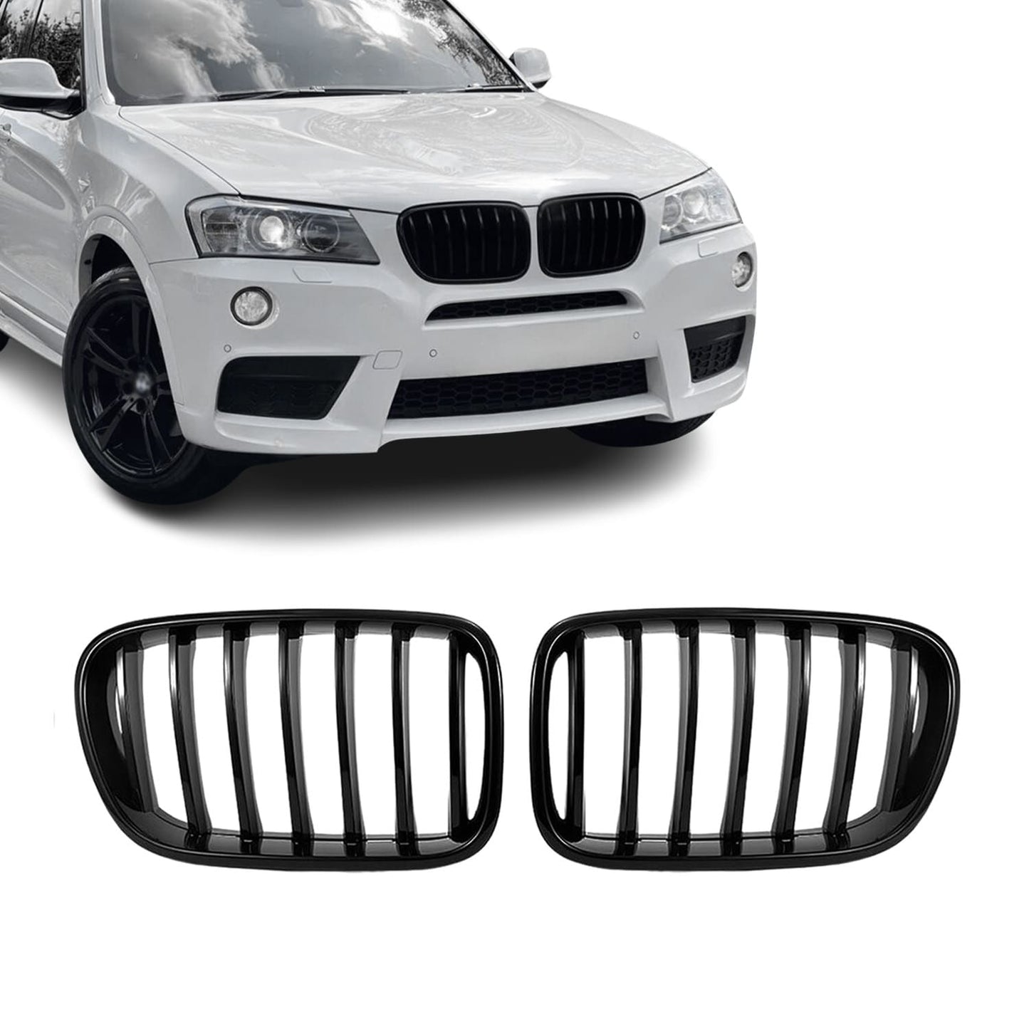 Bmw X3 F25 (2010-2014) Kiiltävän mustat Single munuaiset