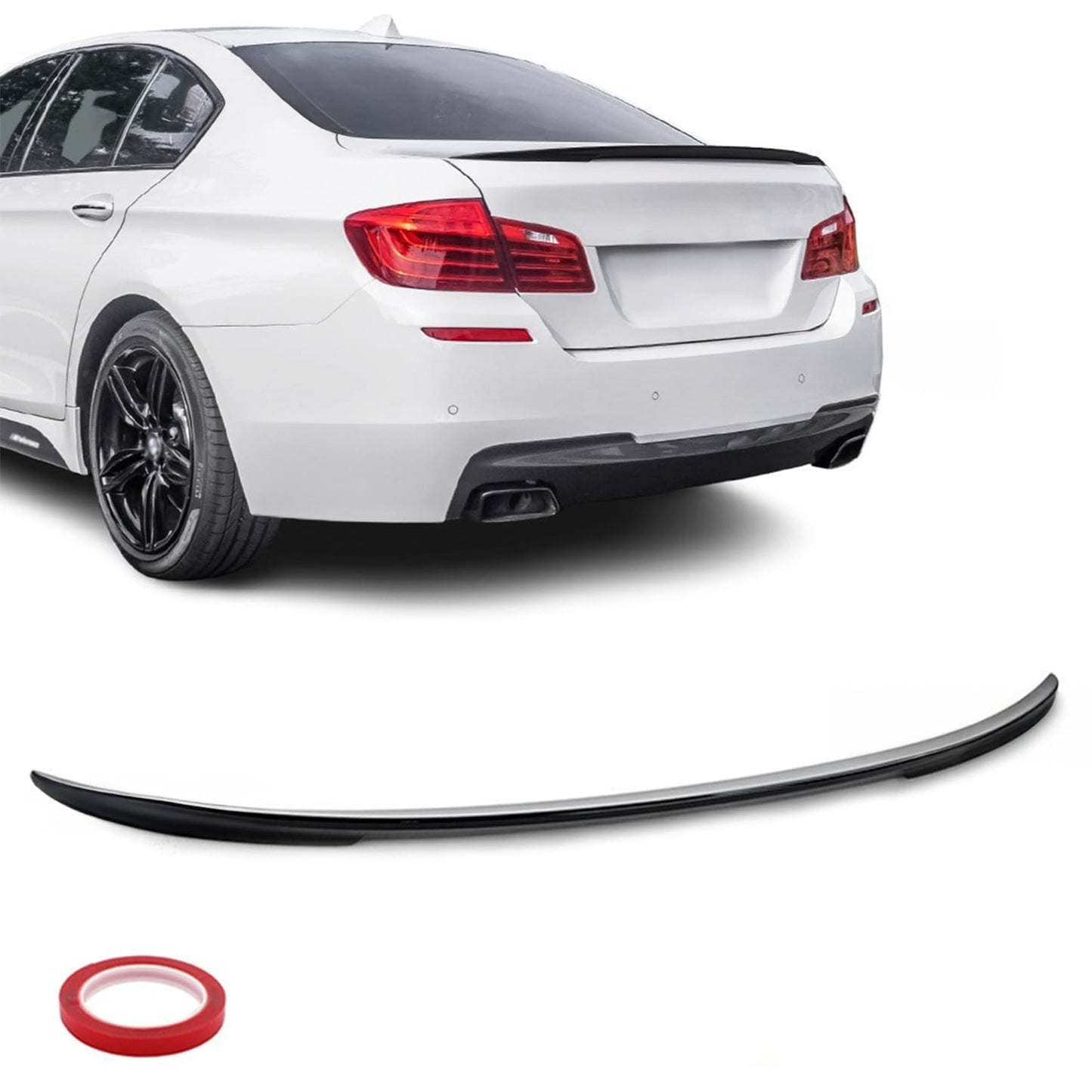 BMW F10, M-Performance Look takaspoileri kiiltävän mustana