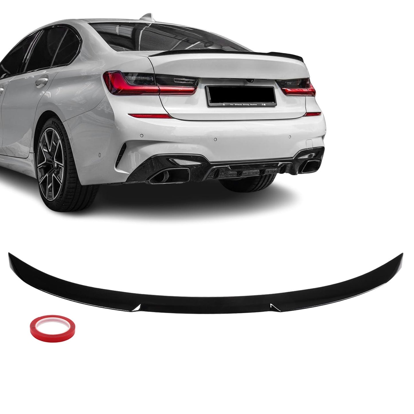 BMW G20 kiiltävän musta M4-look takaspoileri