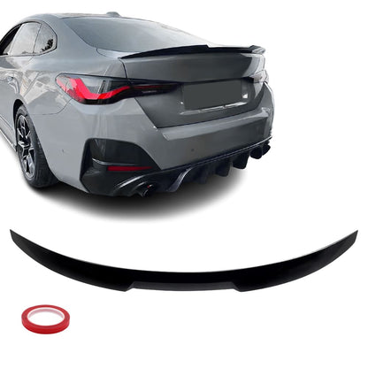 BMW G26, M4 in sleek black
 rear spoiler