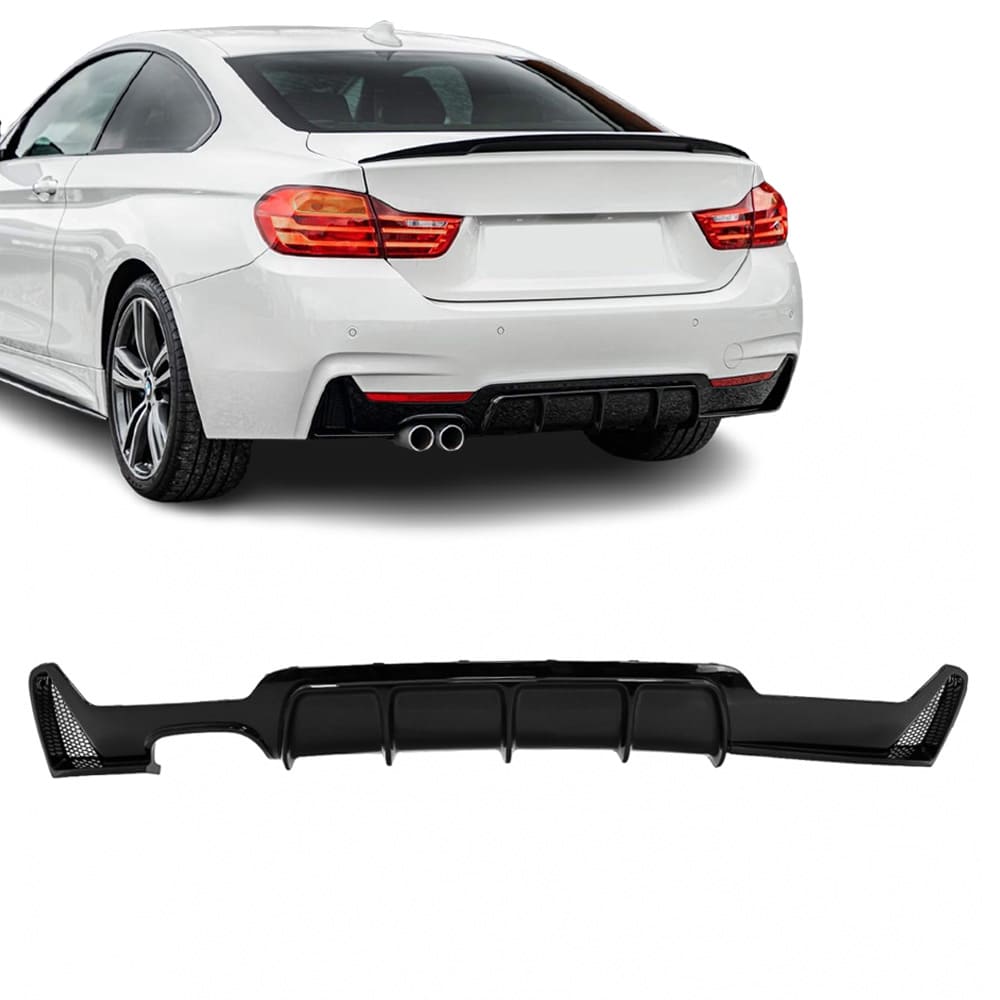 BMW F32 F33 F36, M-Performance kiiltävän musta takapuskurin diffuusori