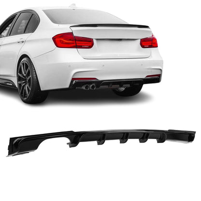 BMW F30 F31 M-Performance diffuusori M-Sport takapuskuriin, kiiltävän musta