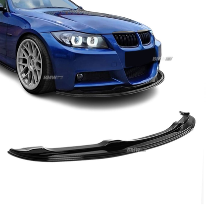 BMW E90 E91 05-08 M-Sport front bumper hockhenheim glossy black splitter front lip 
