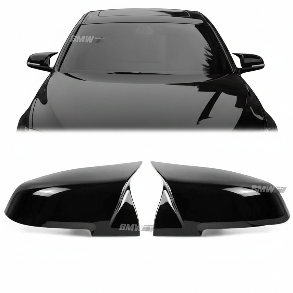 BMW F20/F21, F22/F23 F30 F31, F32 F33, F36, mustat M-Look peilinkuoret kiiltävän mustat