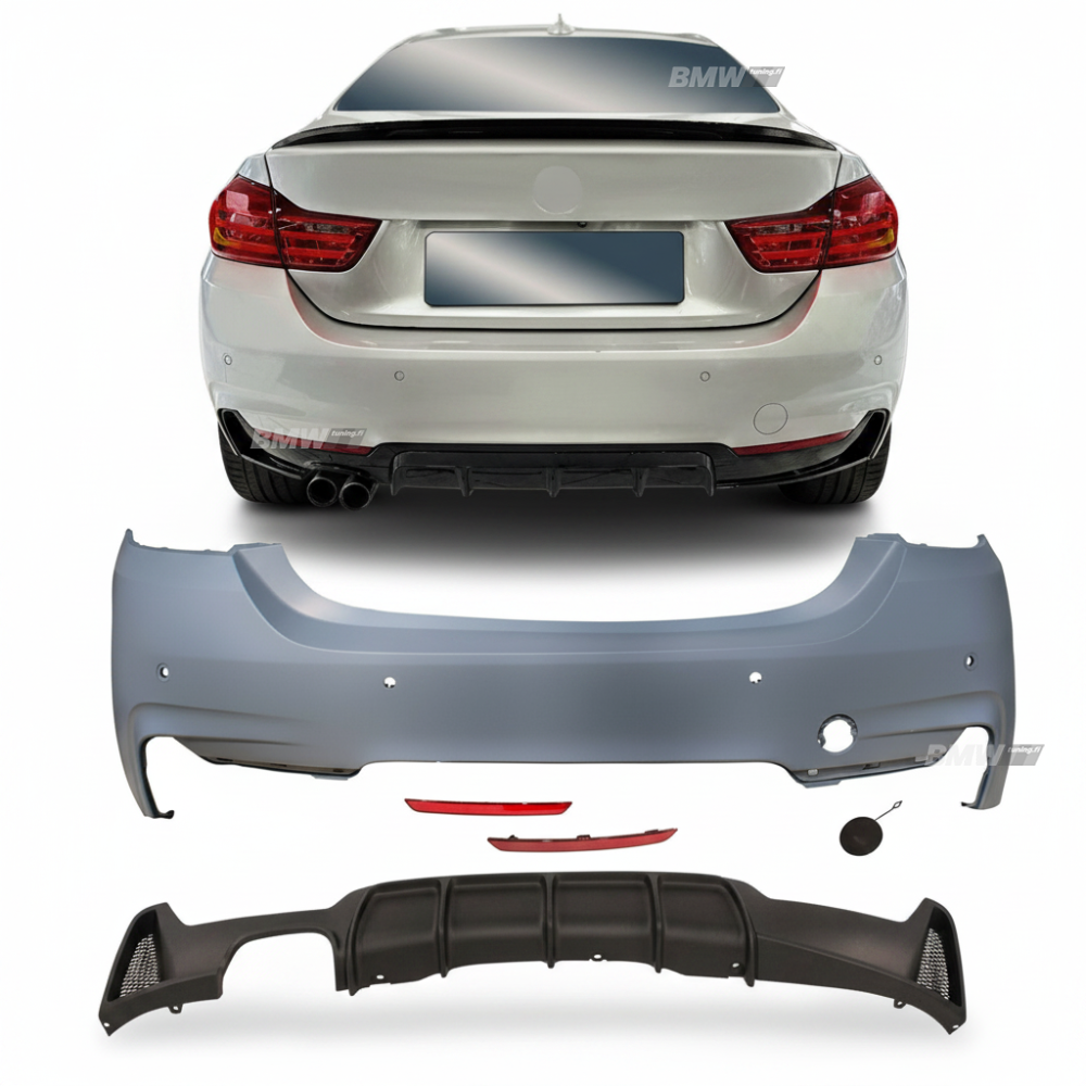 BMW F32 F33 F36 Sedan, M-sport look takapuskuri, PDC