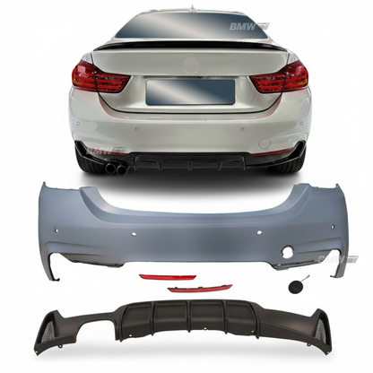 BMW F32 F33 F36 Sedan, M-sport look takapuskuri, PDC