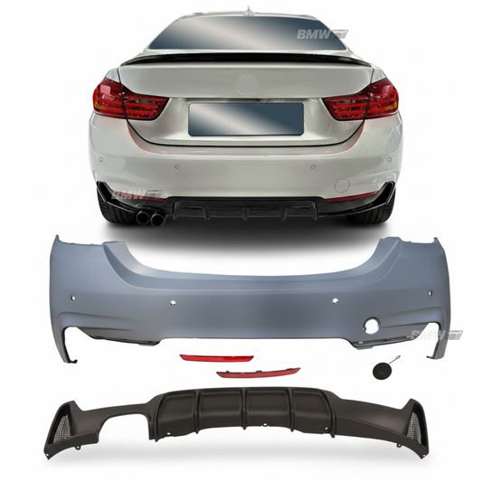 BMW F32 F33 F36 Sedan, M-sport look takapuskuri, PDC