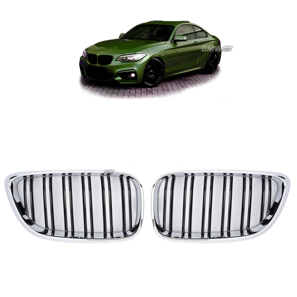 BMW F22 F23 M-look munuaiset Kromi / Musta