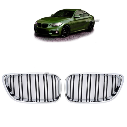 BMW F22 F23 M-look munuaiset Kromi / Musta