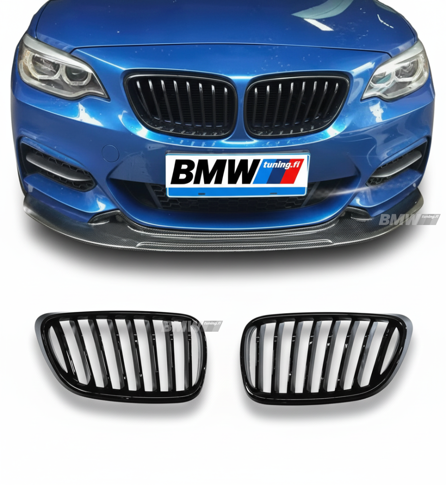 BMW F22 F23, Single grill glossy black kidneys