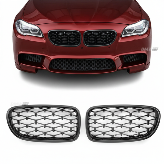 BMW F10 F11 Diamond Munuaiset Kiiltävä Musta
