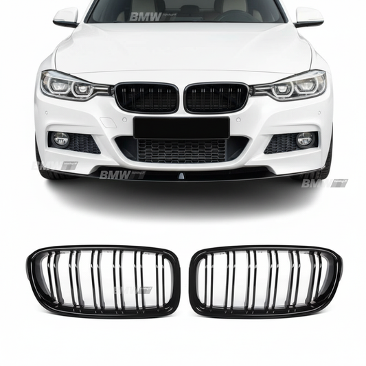 BMW F30 F31, M-look kiiltävän mustat munuaiset