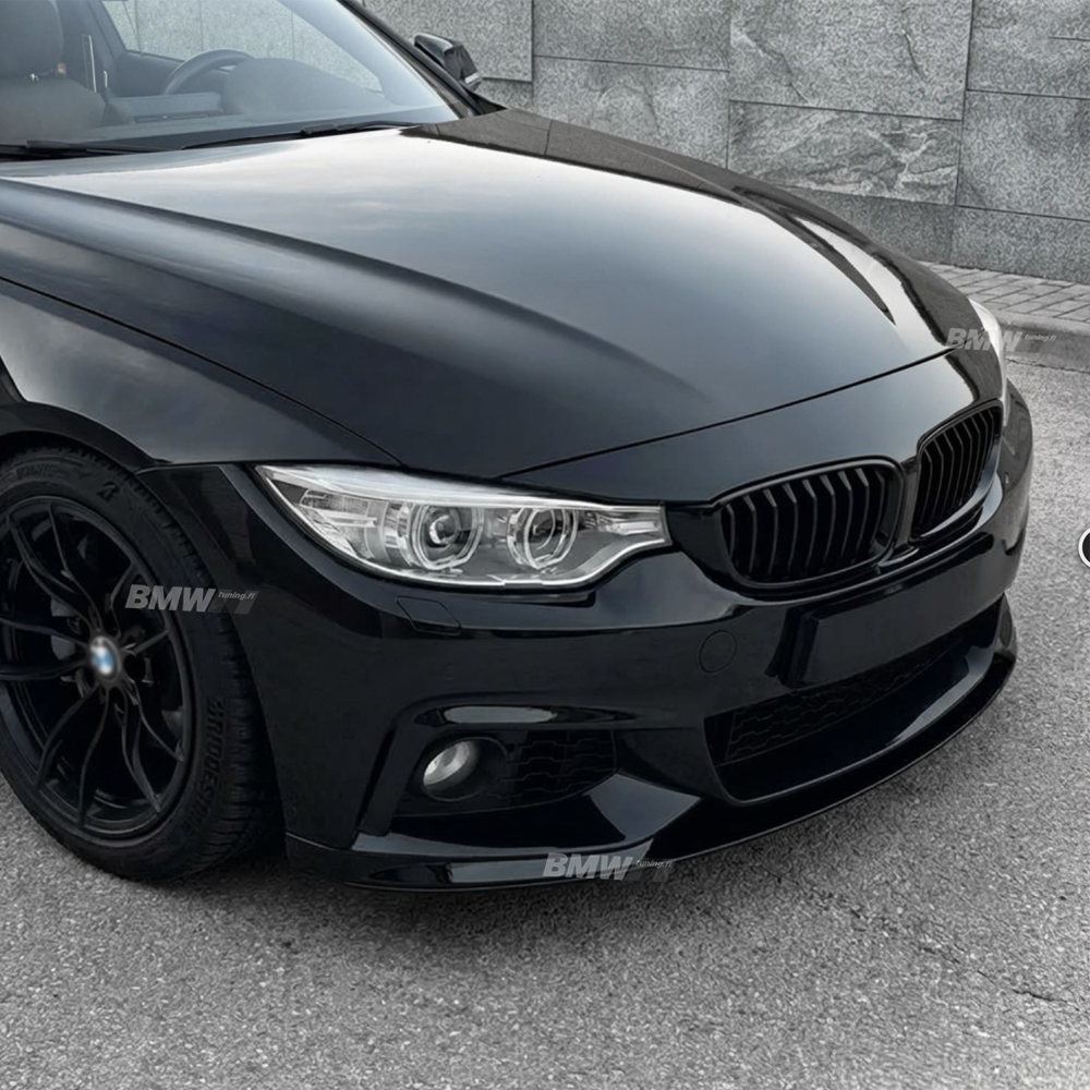 BMW F32 F33 F36, M-Performance etupuskurin lippa kiiltävän musta