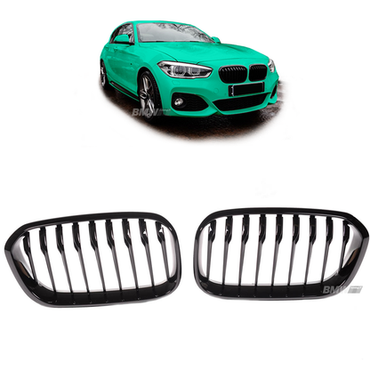 BMW F20 F21 LCI Single Munuaiset Kiiltävä Musta