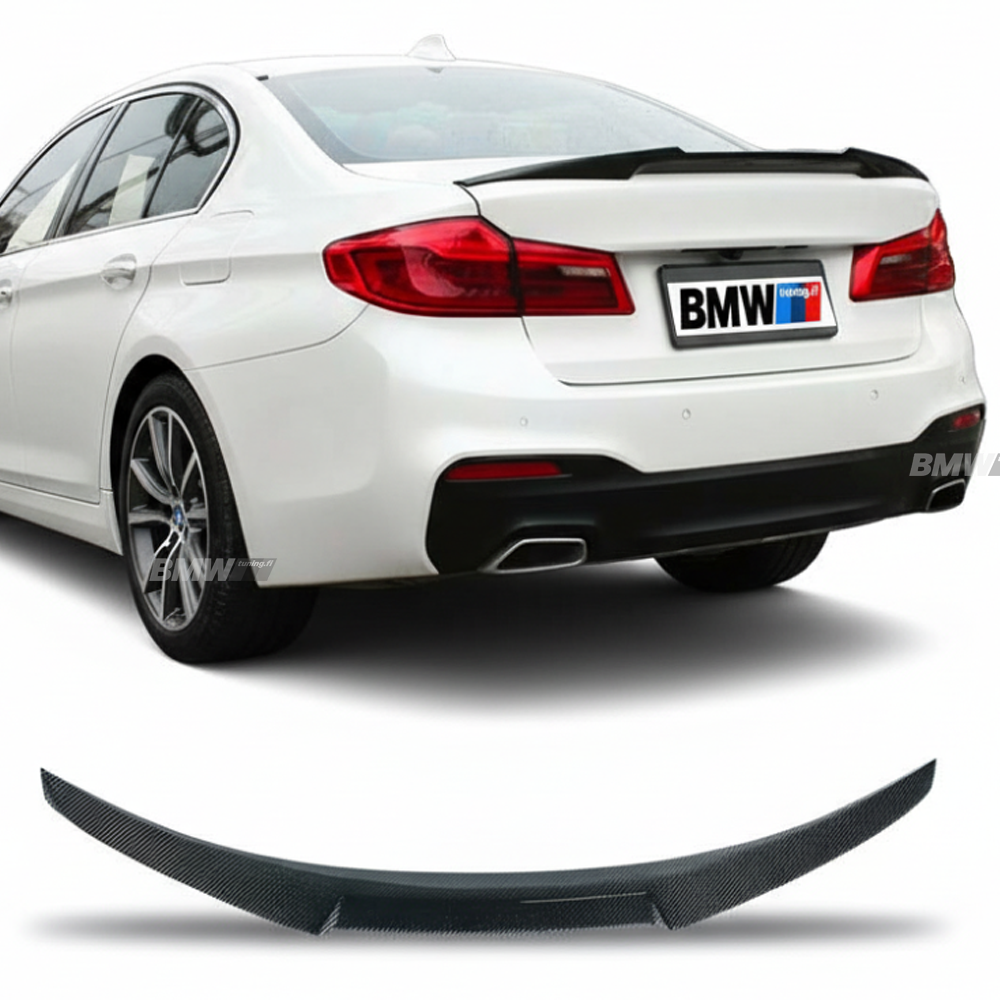 BMW G30 V-style rear spoiler genuine carbon fiber
