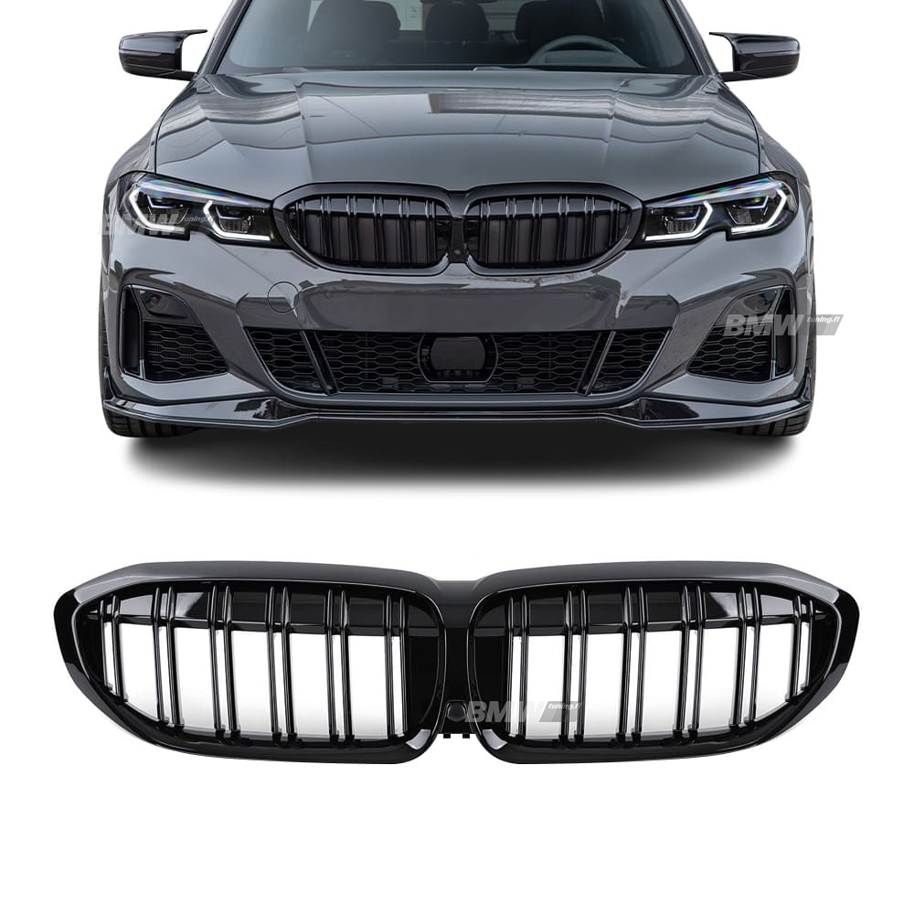BMW G20 G21 kiiltävän mustat M-look munuaiset