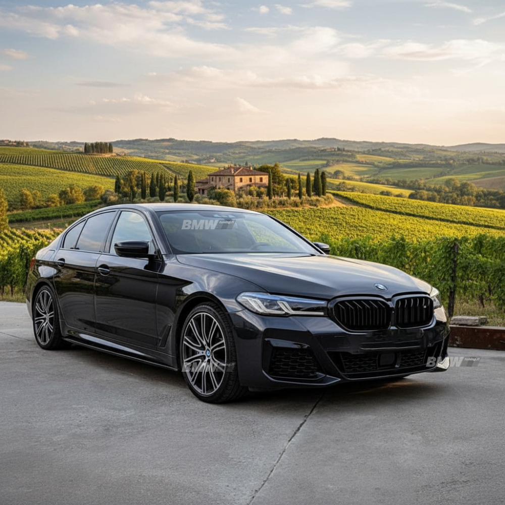 BMW G30 G31 LCI, M-look glossy black kidneys