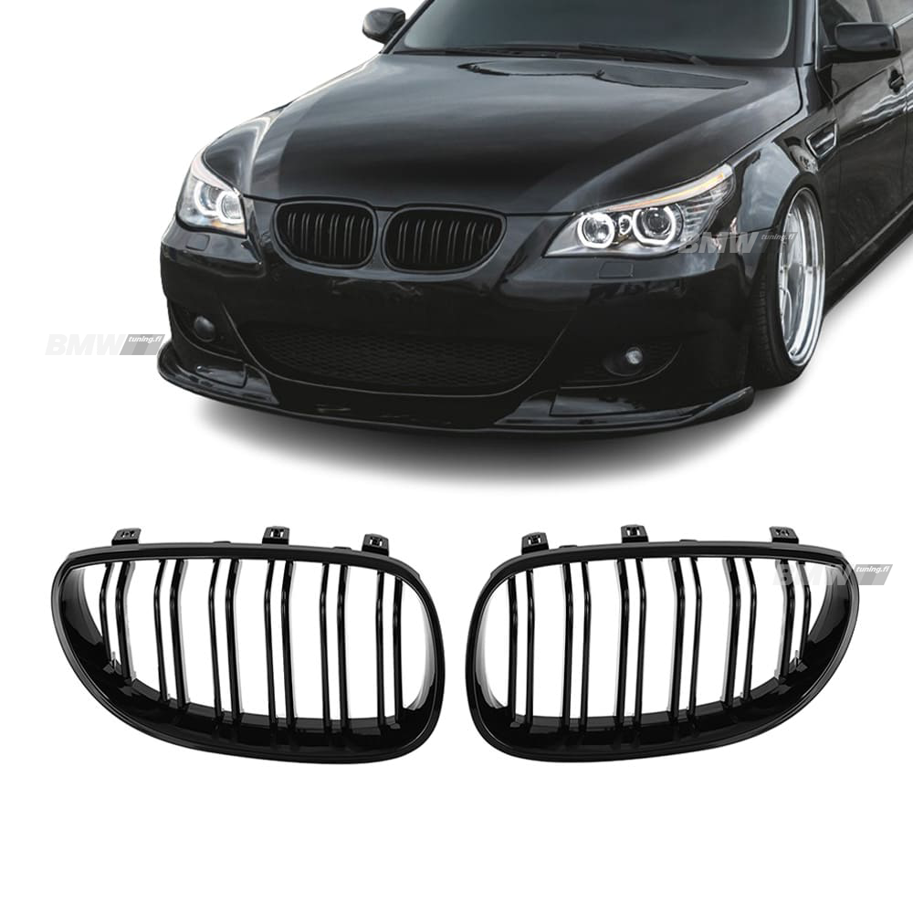 BMW E60 E61 kiiltävän mustat M5-look munuaiset