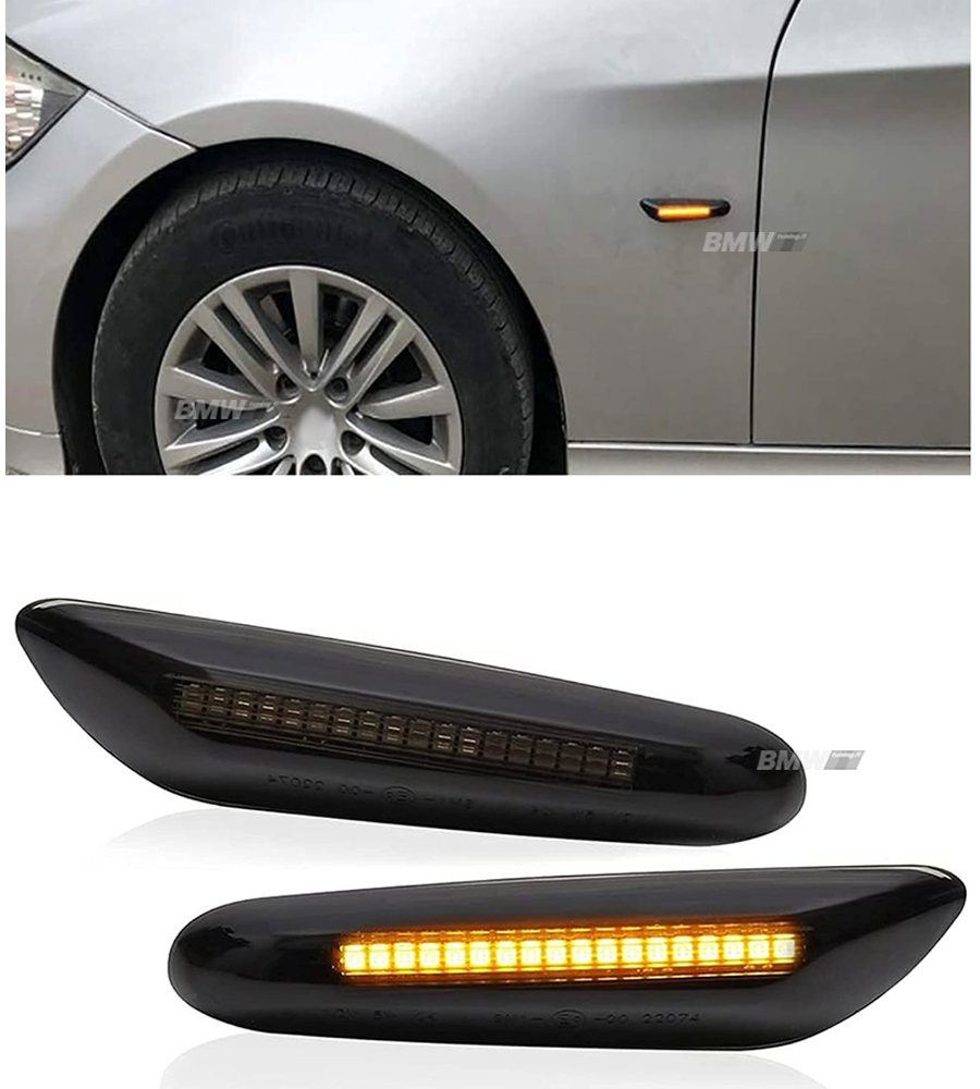 BMW E60/E61, E81/E82, E87/E88, E90/E91, E92/E93, Dark LED side indicators 