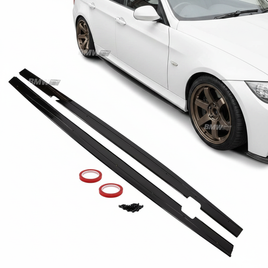 BMW E90 E91, M-Performance helmojen lisäosat kiiltävän musta