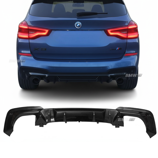 BMW X3 G01 competition style kiiltävän musta diffuusori
